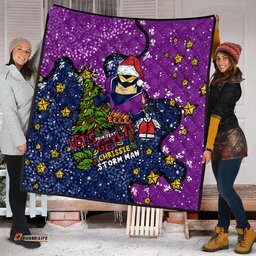 Melbourne Storm Christmas Custom Quilt - Let's Get Lit Chrisse Pressie Quilt