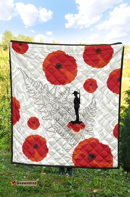 anzac maori premium quilt silver fern lest for get