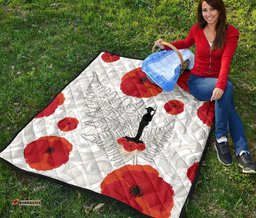anzac maori premium quilt silver fern lest for get
