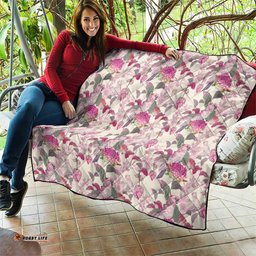 pink cockatoo australia quilt tropical flowers seamless pattern