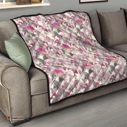 pink cockatoo australia quilt tropical flowers seamless pattern