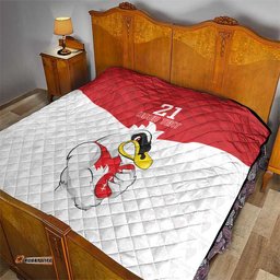 afl sydney custom quilt with swans mascot simple style