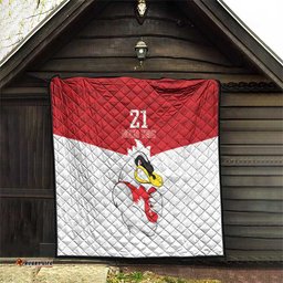 afl sydney custom quilt with swans mascot simple style