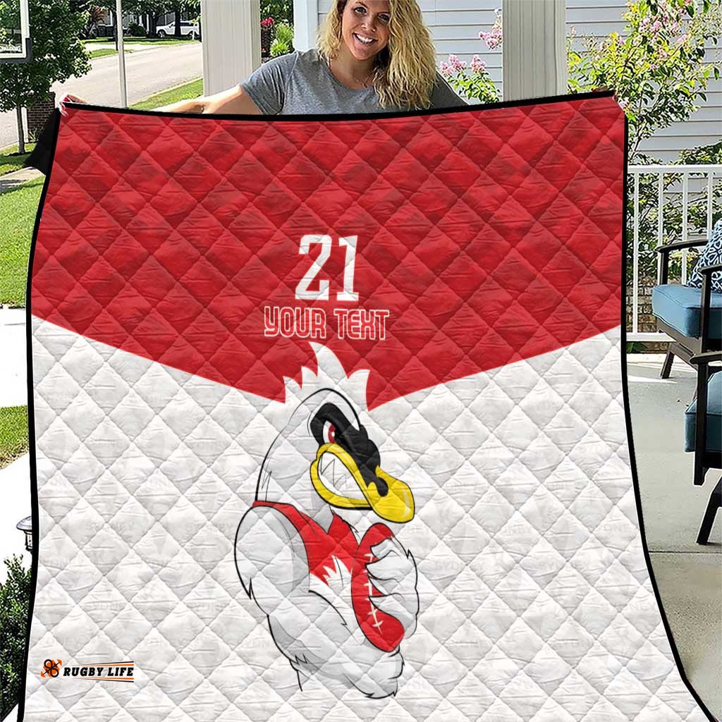 afl sydney custom quilt with swans mascot simple style