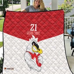 afl sydney custom quilt with swans mascot simple style