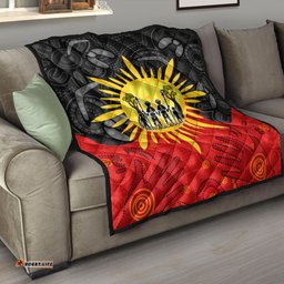 aboriginal family premium quilt flag style