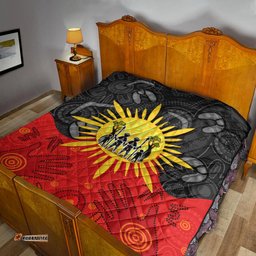 aboriginal family premium quilt flag style
