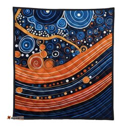 Australia Dreaming Aboriginal Quilt - Aboriginal Culture Indigenous Dot Art Painting Inspired Quilt