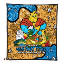 Gold Coast Titans Custom Quilt - Australian Big Things Quilt