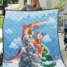 australia koala christmas quilt santa claus ho ho ho