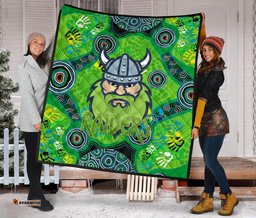 canberra premium quilt raiders viking indigenous