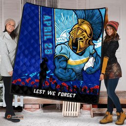 Amazing Aussie Gold Coast Titans Anzac Day Lest We Forget Strong Fighting Spirit Quilt
