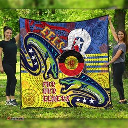 Parramatta Eels Naidoc Week Custom Quilt - Parramatta Eels Naidoc Week For Our Elders With Dot Art Quilt