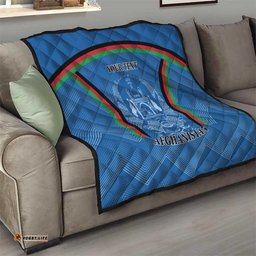 custom afghanistan cricket quilt afghan coat of arm with special flag