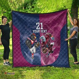 roosters sea eagles rugby custom quilt half grunge style