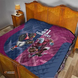 roosters sea eagles rugby custom quilt half grunge style