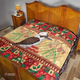 australia christmas quilt kookaburra santa with gumtree