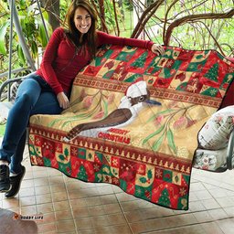 australia christmas quilt kookaburra santa with gumtree