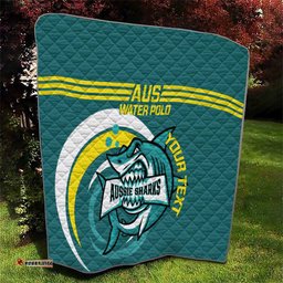 custom australia water polo 2024 quilt aussie shark sporty version
