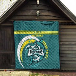 custom australia water polo 2024 quilt aussie shark sporty version