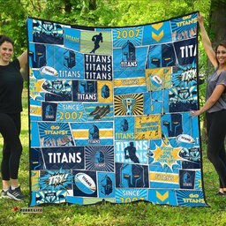 Gold Coast Titans Premium Quilt - Team Of Us Die Hard Fan Supporters Comic Style