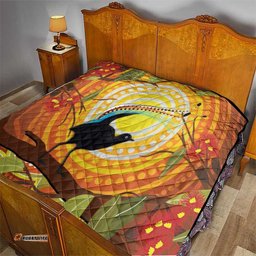 australia superb lyrebird quilt aboriginal art