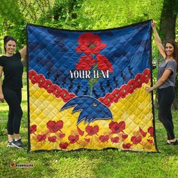 custom adelaide crows football quilt anzac lest we forget