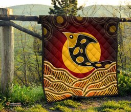 premium quilt aboriginal dot patterns fish