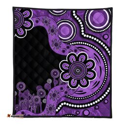 Australia Quilt Aboriginal Indigenous Dot Painting Purple