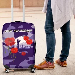 Love New Zealand Luggage Cover - Fern and Camouflage Anzac Lest We Forget Luggage Covers K13