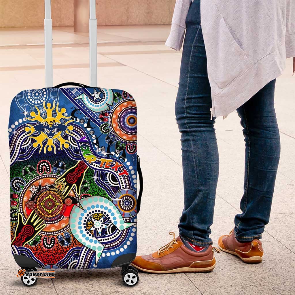 Custom NAIDOC Week 2024 Geelong Cats Luggage Cover Australia Aboriginal Dot Painting DT02