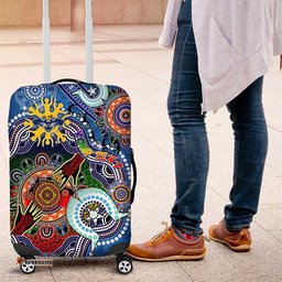 Custom NAIDOC Week 2024 Geelong Cats Luggage Cover Australia Aboriginal Dot Painting DT02