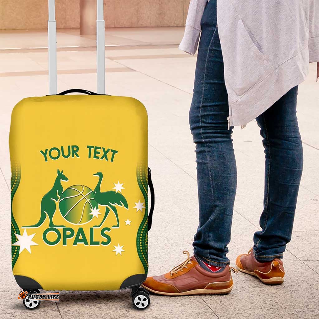 Custom Australia Opals Luggage Cover Indigenous Art