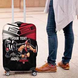 Custom Essendon and Collingwood Luggage Cover Together Sporty Style