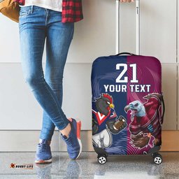 Roosters Sea Eagles Rugby Custom Luggage Cover Half Grunge Style