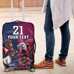 Roosters Sea Eagles Rugby Custom Luggage Cover Half Grunge Style