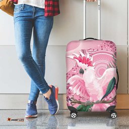 Pink Cockatoo Australia Luggage Cover Aussie Cacatua Leadbeateri Aboriginal Art