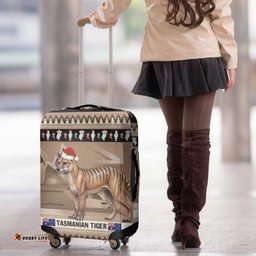 Aussie Tasmanian Tiger Luggage Cover Merry Christmas
