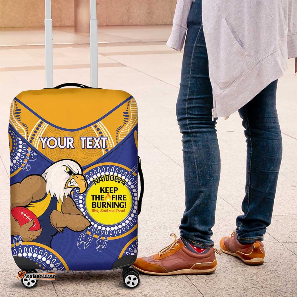 Custom AFL Eagles NAIDOC Week Luggage Cover Keep The Fire Burning Indigenous Art