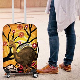 Keeper Of The Rainforest Cassowary Luggage Cover Aboriginal Art