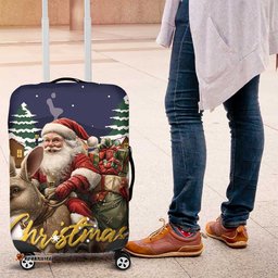 Kangaroo Australia Christmas Luggage Cover Xmas Pattern