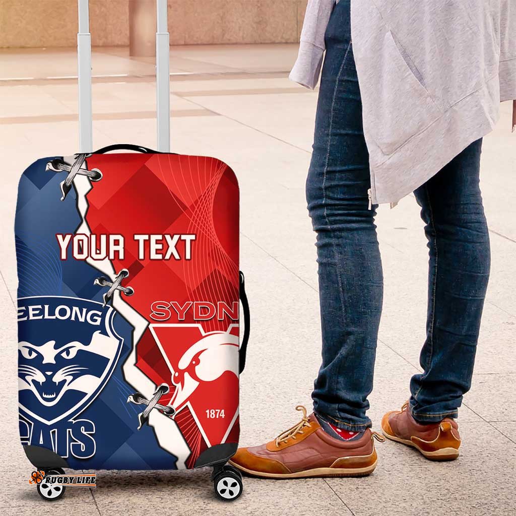 Custom Swans And Cats Football Luggage Cover 2024 Together Dynamic Version