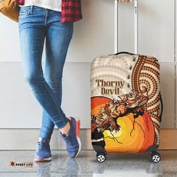 Thorny Devil Australia Luggage Cover Baby Moloch Horridus With Ants Aboriginal Art