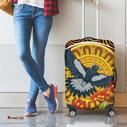 Aboriginal Magpies Dots Art Luggage Cover Native Australian Animals