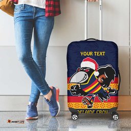 AFL Adelaide Christmas Personalised Luggage Cover with Crows Mascot