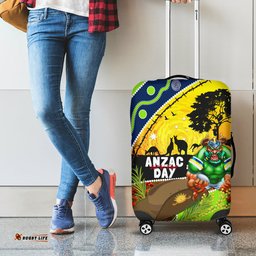 Raiders Rugby ANZAC Day Luggage Cover Green Machine Mascot Rosemary Starry Night