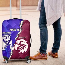 Personalised Bulldogs And Eagles Rugby Luggage Cover Dynamic Style