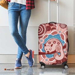 Blush Pink Australia Possum Luggage Cover Indigenous Art