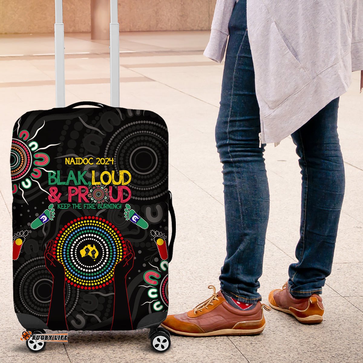 Blak Loud and Proud NAIDOC 2024 Luggage Cover Indigenous Aboriginal