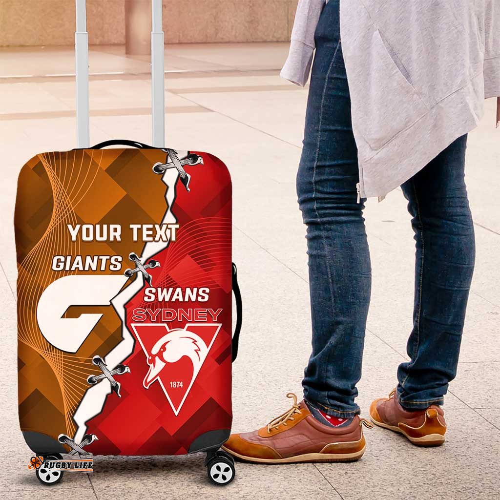 Personalised Giants And Swans Football Luggage Cover Dynamic Style